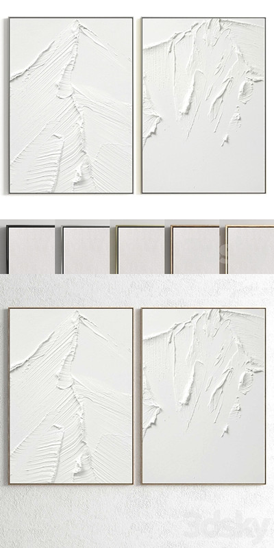 Plaster Two Photo Frame E-125